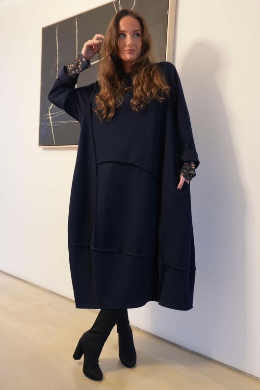 Sola Smart Tech Panel Dress Navy